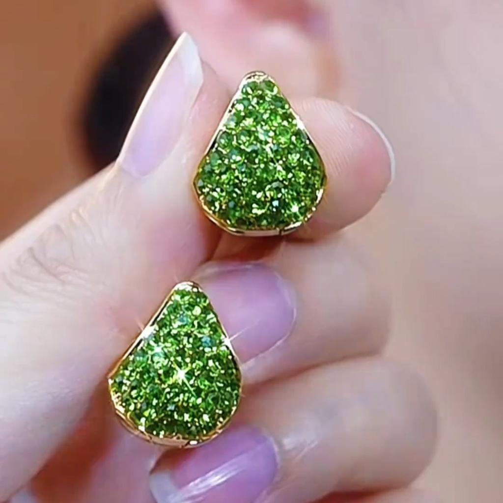 Ultra-shiny, Exquisite Purple Earrings, High-end Luxury Basket Earrings, Versatile, Simple and Elegant Earrings