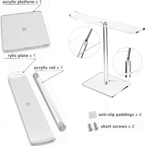 Clear Acrylic Headband Holder, Hair Hoop Display Stand, Clear Hairband Rack for Storage, Jewelry Display Bracelet Display Holder Stand, Acrylic