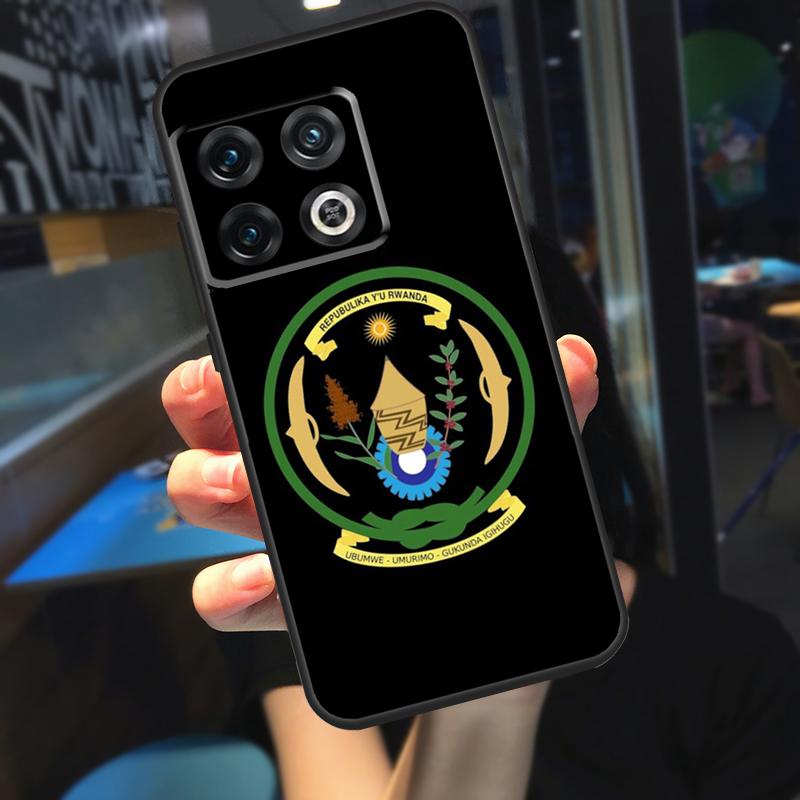 Rwanda Flag Coat Of Arms Funda For OnePlus 10T 8T 9RT 12 13 13R 11 9 10 Pro OnePlus Nord 4 CE 2 3 Lite N20 N30 Case