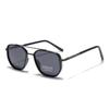 Peekaboo TR90 Polarized Sunglasses Men Retro Style Metal Square Sun Glasses for Women Double Bridge Driving Green Black Uv400