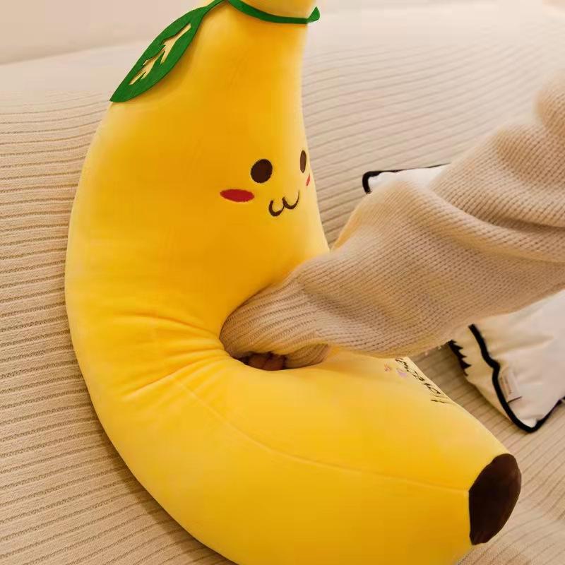 Banana-Shaped Plush Pillow, Long Sleeping Stuffed Toy