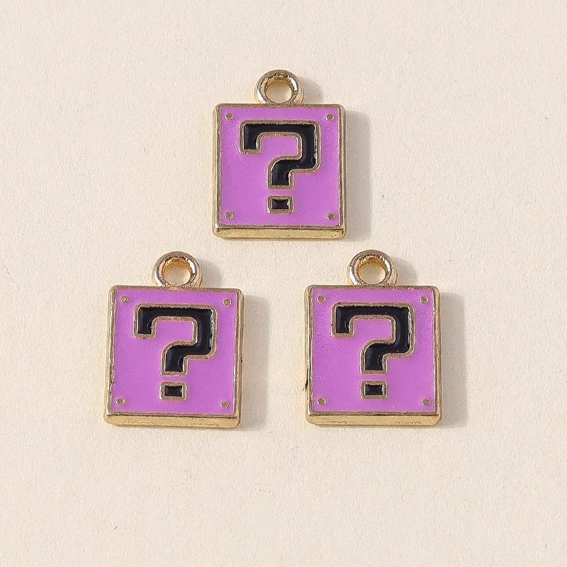 Duarte 20Pcs/Lot Cute Mini Colorful Enamel Question Mark Charms Pendants for Jewelry Making Necklaces Earrings DIY Crafts Supply