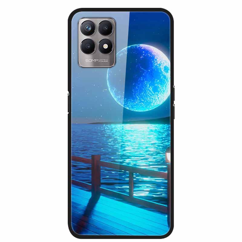 For Realme 8i Cases Realme 8 5G Tempered Glass Hard Back Cover For Realme8 Phone Cases Soft Bumper Fundas for Realme 8 i Realme8