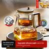 Large Capacity Glass Press-Type Teapot with Infuser