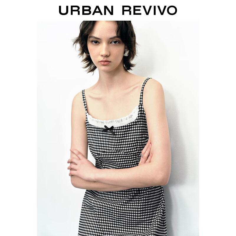 UR Women's Contrast Plaid Sling Dress