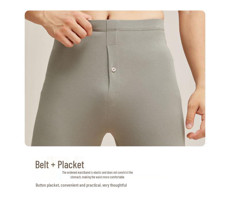 Men's 80s Modal Seamless Thermal Underwear Set: Light, Warm Base Layer for Autumn/Winter