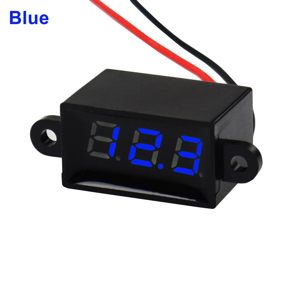 Waterproof Digital LED Voltage Meter DC 3-30V DC 5-130V Indicator Voltmeter For Car Motorcycle 12V 24V 36V 48V 72V 120V