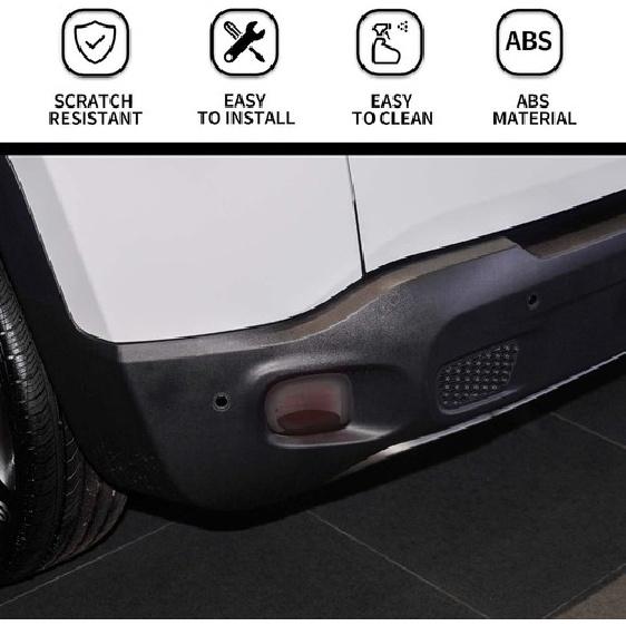 Rear Fog Light Decor Cover Trim Kit For Jeep Renegade 2015-2018 Smoked Black