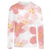 Spring and Autumn Round Neck Flower Pattern 3D Printed T-shirts Retro artistic style Top Fashionable Casual Long Sleeved Women's T-shirts