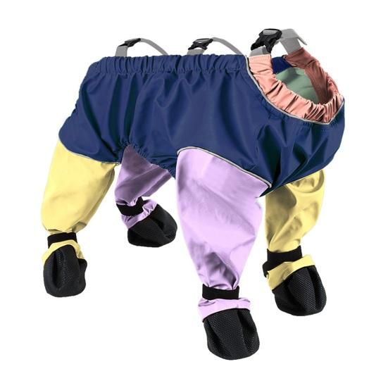 

Водонепроницаемые ботинки для собак с подтяжками, дождевики для собак на 4 лапы, нескользящая защита лап питомца для маленьких и средних собак XS