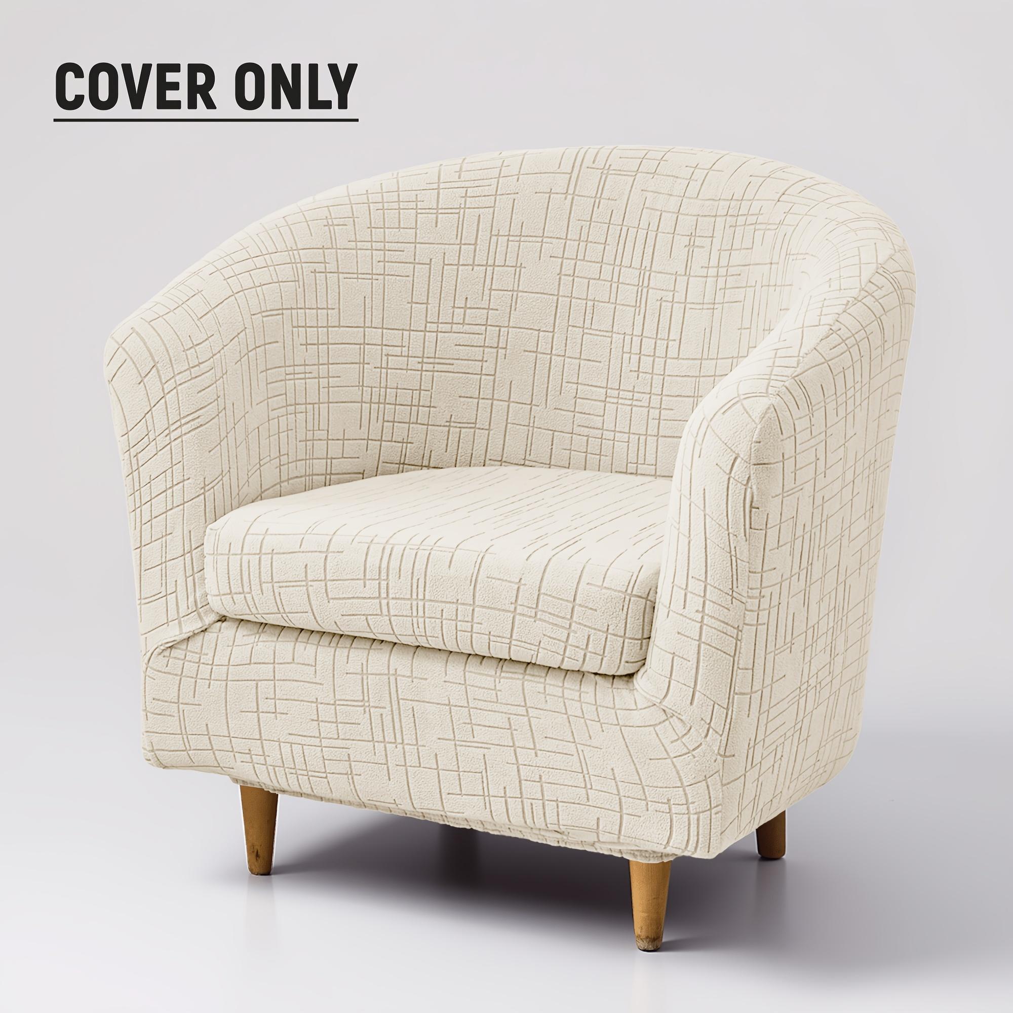 

1 Set Single Tub Chair Cover Four Season Universal Protective Cover Armchair Slipcover with Cushion Cover for Living Room Decor