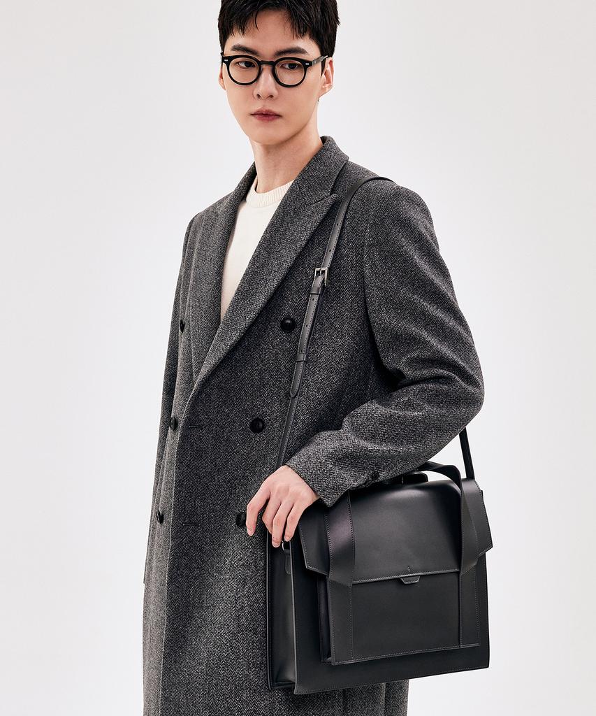 Bedford11Th Polygon Satchel Ceo Bag Gray
