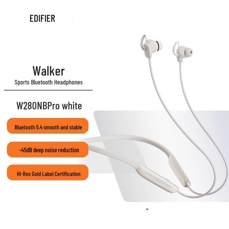 

Edifier W280NB Pro Neckband Active Noise Cancelling Bluetooth Earbuds