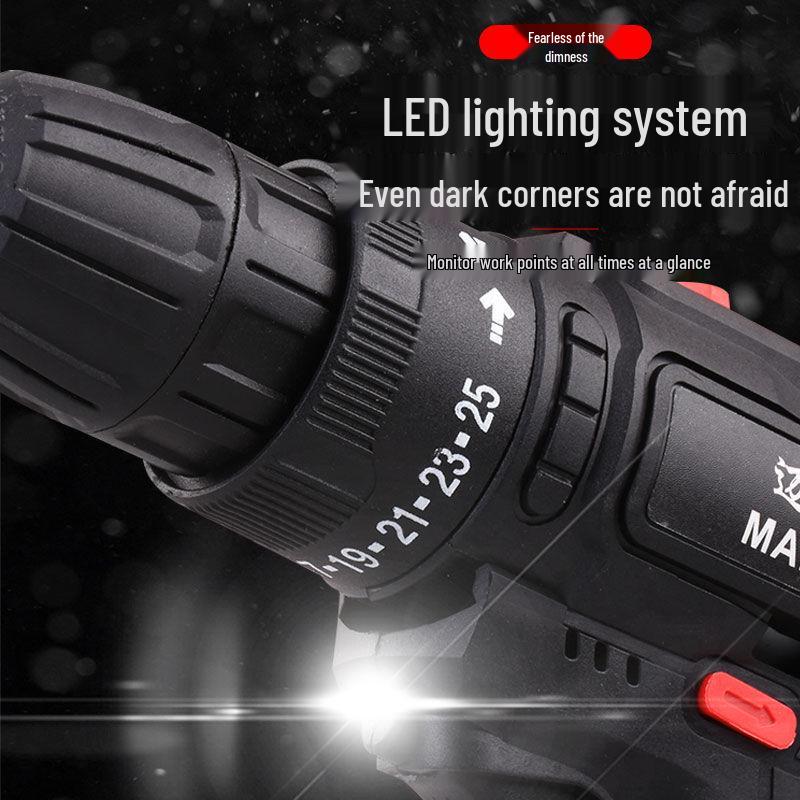 12V High Power Cordless Two-Speed Electric Drill and Screwdriver