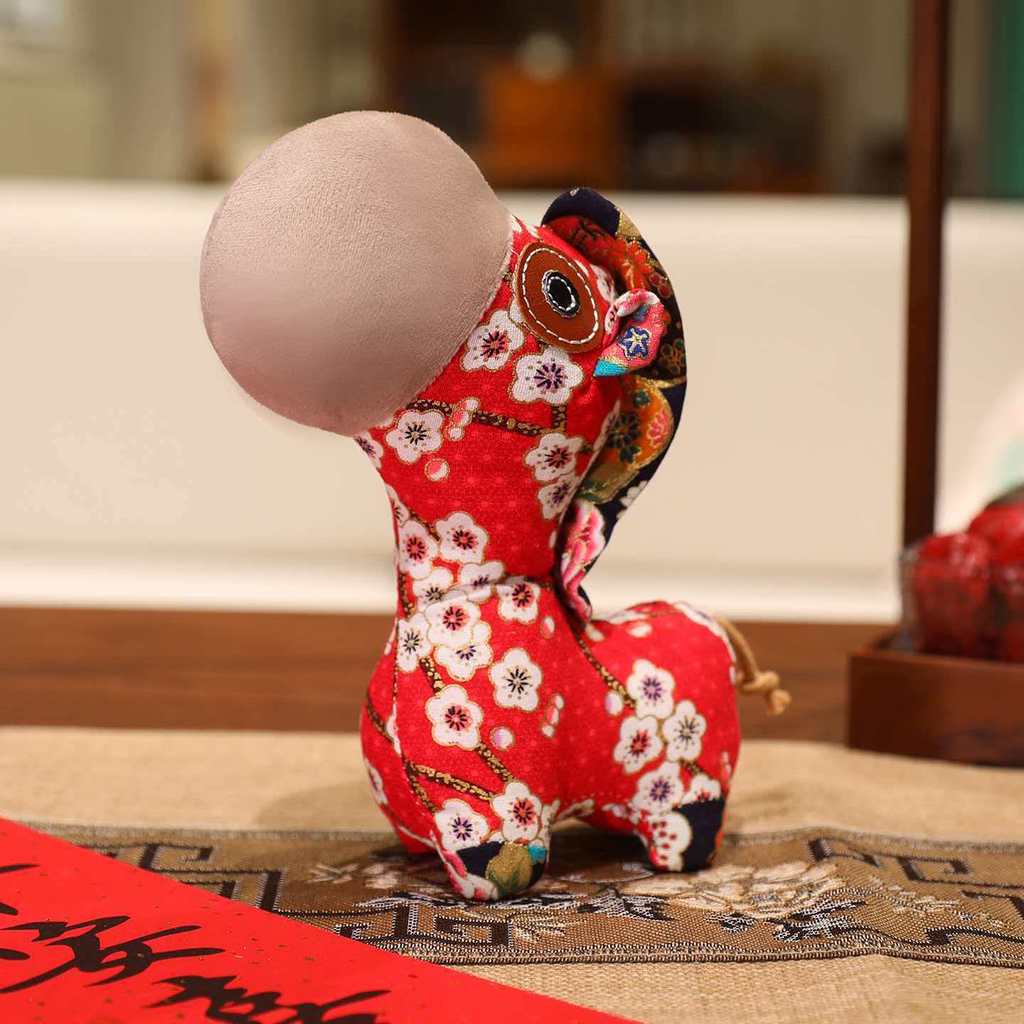 

Traditional Zodiac Plush Toy With Pp Cotton Filling For Kids And Adults RedPlum,16cm