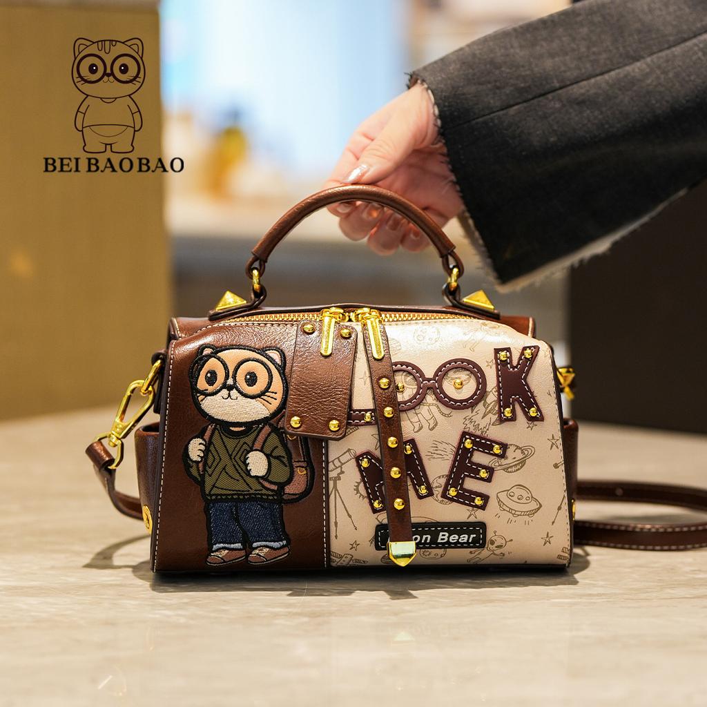Nuova Borsa Piccola Personalizzata e alla Moda con Grande Capacità, Lusso Leggero, Carina e Divertente Borsa a Tracolla Cartone Animato