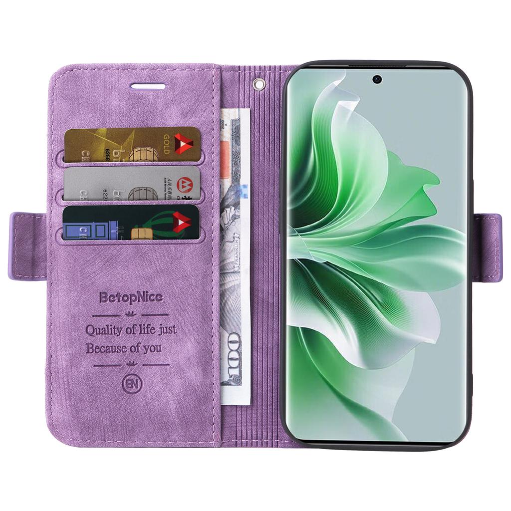 BETOPNICE 001 for Oppo Reno11 Pro 5G (Global)/Reno11 (China) 5G Case Magnetic Flip Stand Protective Cover