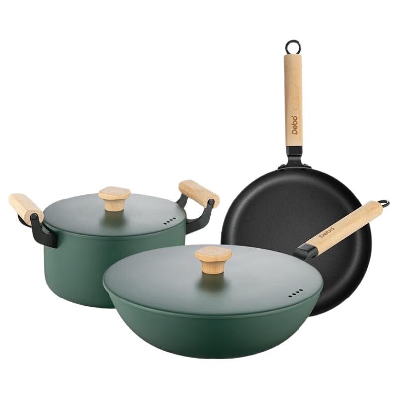 Debo Non-stick Iron 3-Piece Cookware Set