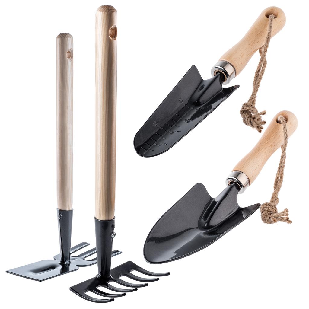 KADAX 4-in-1 Garden Tool Set Trowel Hoe Rake Claws for Soil
