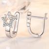 Fashion Star Single Row Zircon Five-pointed Star for Girls Simple Geometric Earrings