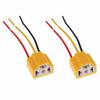 2Pcs Female Connector Ceramic Harness Plug 3-Pin H4 Bulb Socket  Auto Headlight
