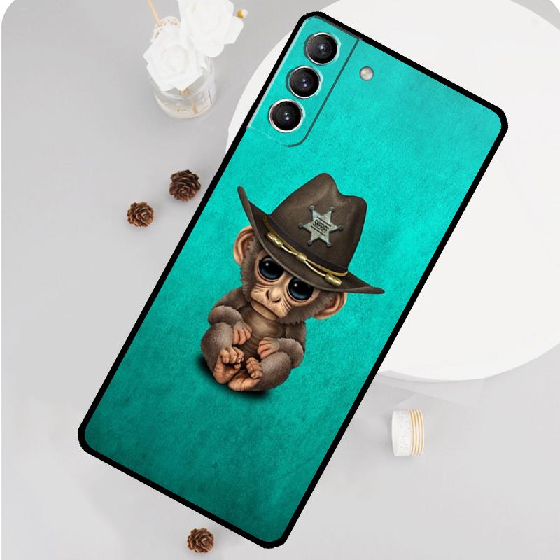 Monkey Gorilla Ape Baby Case For Samsung Galaxy S23 FE S20 S21 S22 Ultra S8 S9 S10 Plus Note 10 20 Ultra Soft Cover