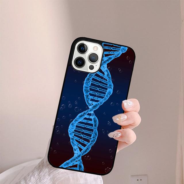 Retro DNA Science Illustration Phone Case For iPhone 17 Air 13 12 14 15 16  Cover For Apple Pro Max Plus Coque