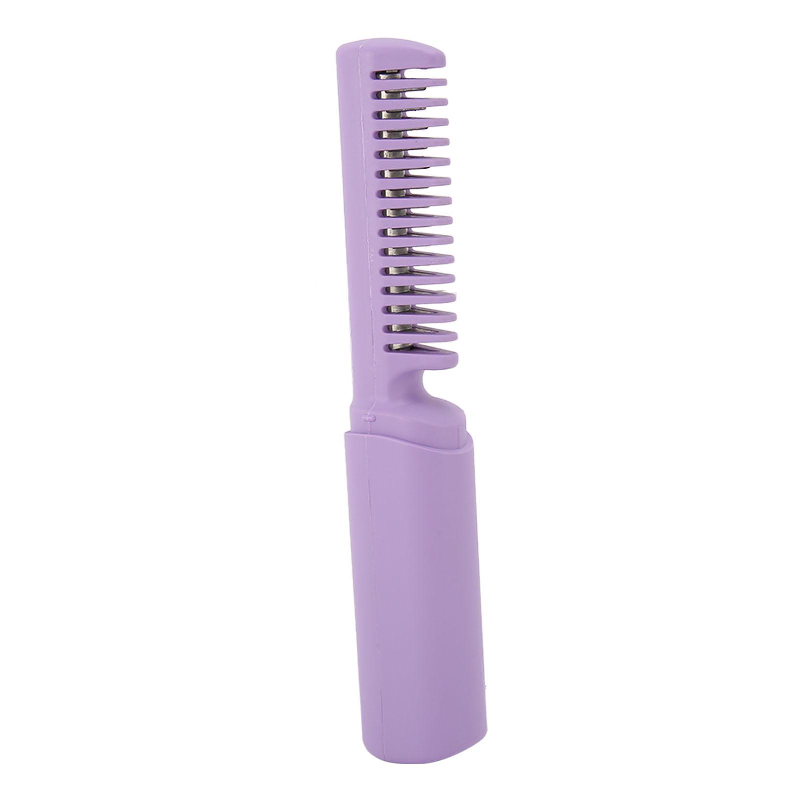 

Hair Straightener Brush Wireless Portable Ergonomic Handle Fast Warming Straightener Brush