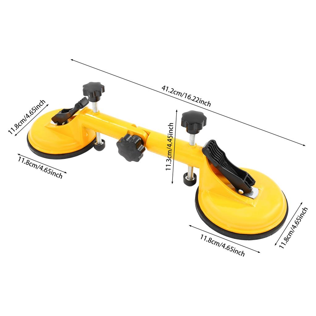 Suction Cups for Glass 2pcs Aluminum Alloy 90 Degree Adjustable Vacuum Suction Cups 220lb Hold for Granite Marble