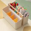 Portable Desktop Pen Holder Large Capacity Cute Marker Pen Stationery Storage Box Creative Pencil Holder Desktop Organizer