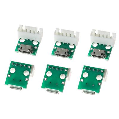 10 piezas MICRO a DIP 5P PCB MICRO PCB Placa de prueba USB hembra de 2,54 mm
