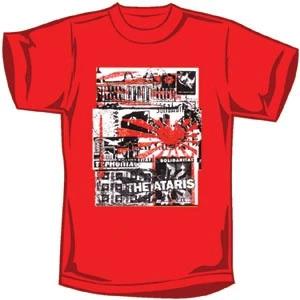 Boys  Ataris Black & White Photos Collage T-shirt Youth Medium Red XXL