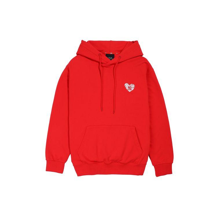 MLB New York Yankees Heart Embroidery Sports Casual Hoodie Unisex Hoodies Red 31HDL1111-50R