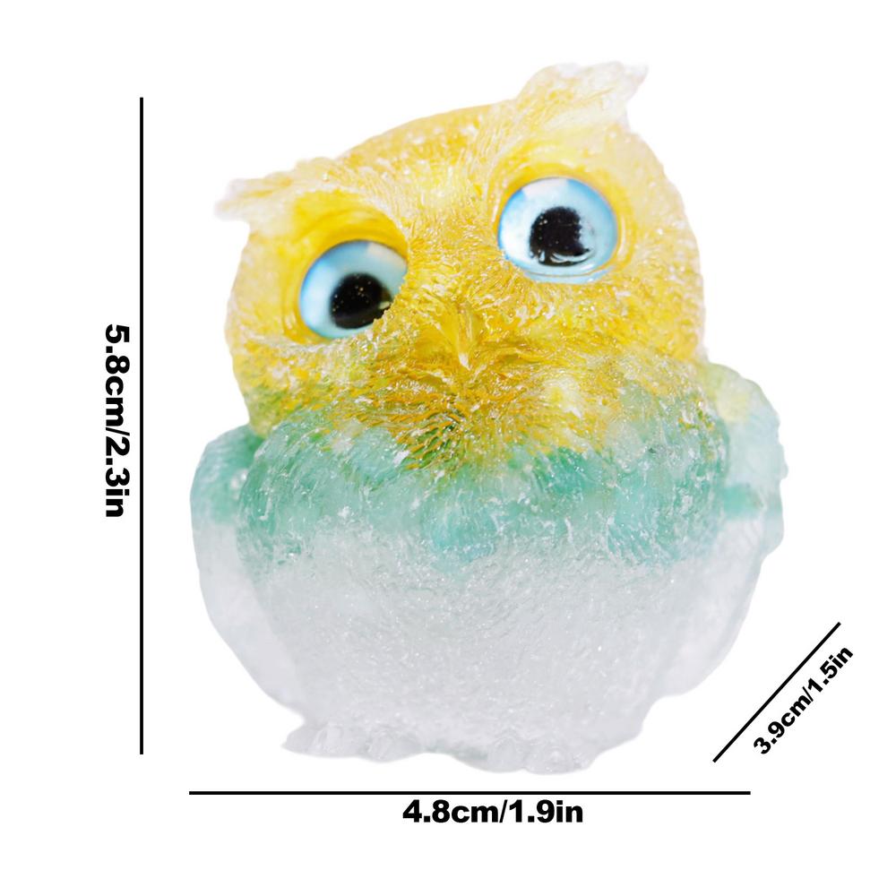 

Фигурки сов Домашний декор Фигурки животных 2,4 дюйма Радужная хрустальная сова Декоративная миниатюра Хрустальная сова для украшения автомобиля