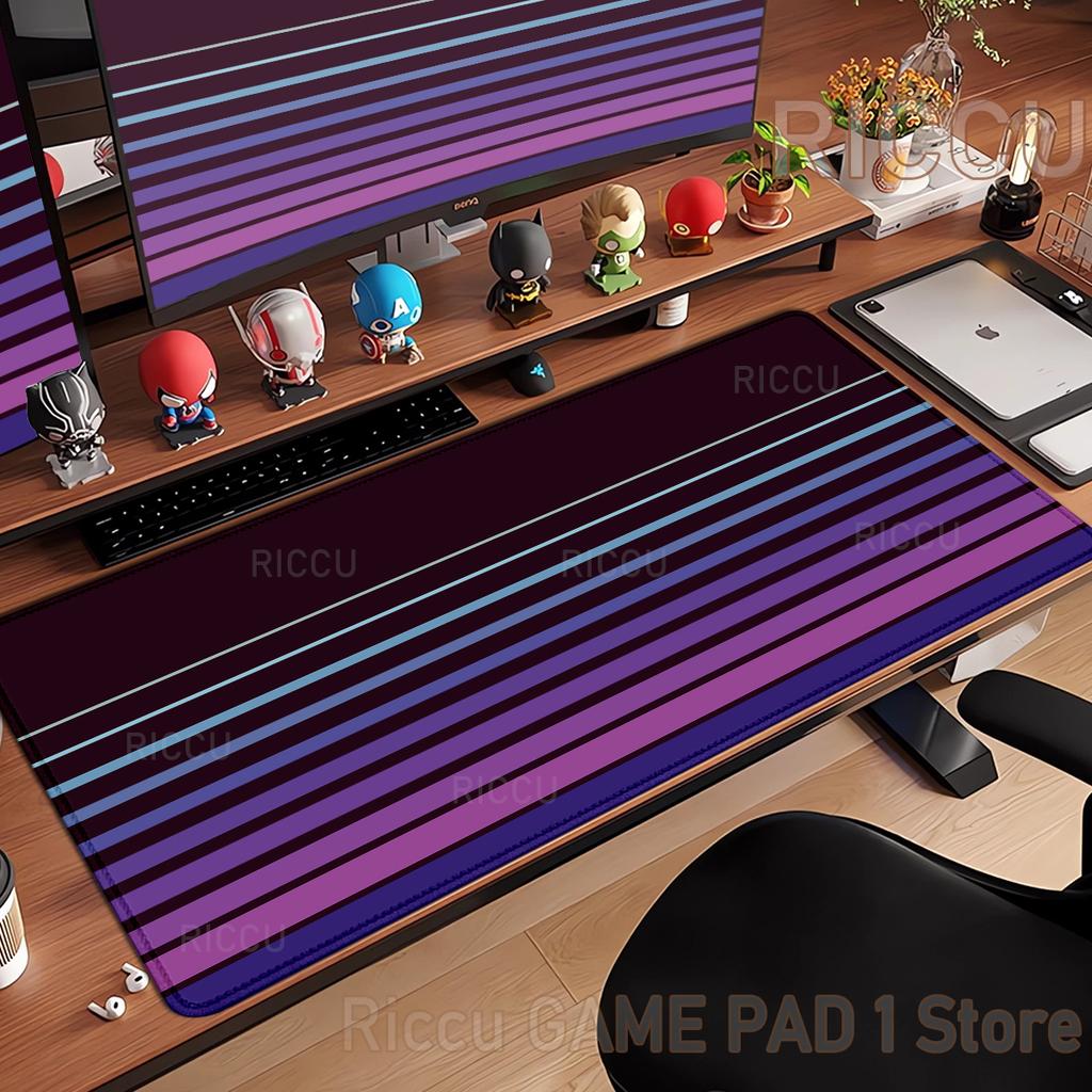 Gamer Mousepad Gradient Color Line Mouse Pad Large Mouse Mat Natural Rubber Desk Rug PC Desk Mats Retro Design Mousepad xcm