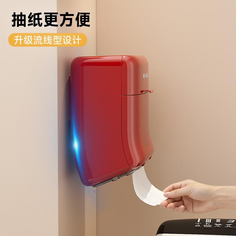 Tissue box Household bathroom Toilet wall-mounted non-punching, stowable pumping carton Drawer type plastic storage box