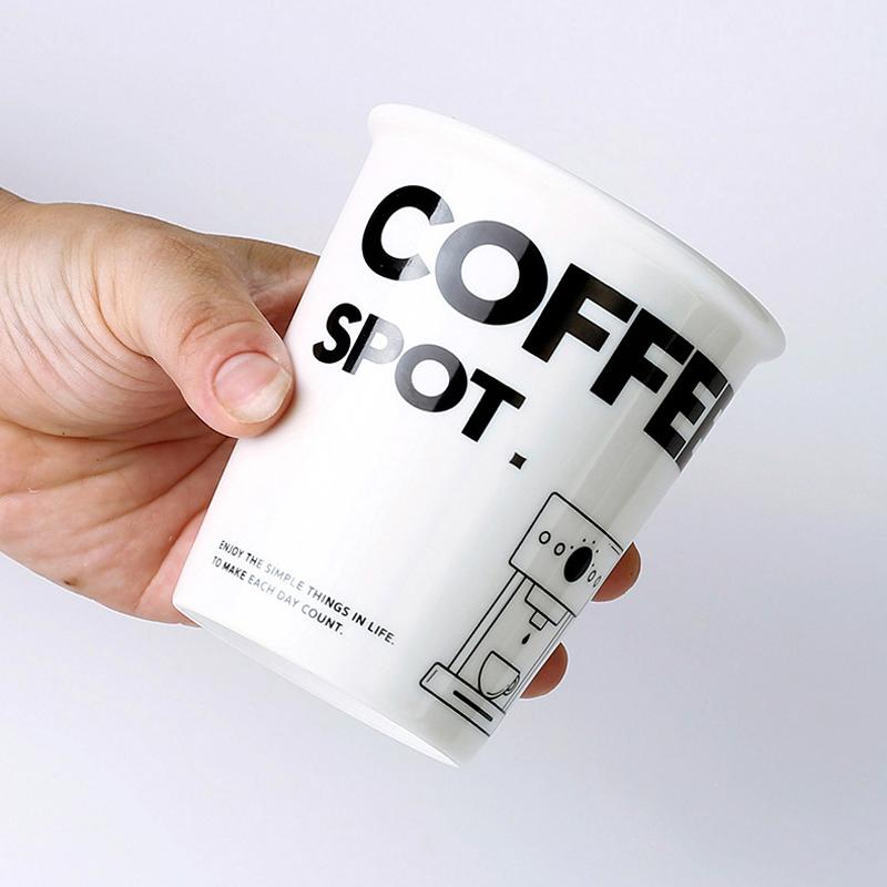 300ml Ceramic Cup Imitation Paper Cups Coffee Cup For Kitchen Coffee Shop Restaurant,Latte Mug,Drinkware Gift Souvenir