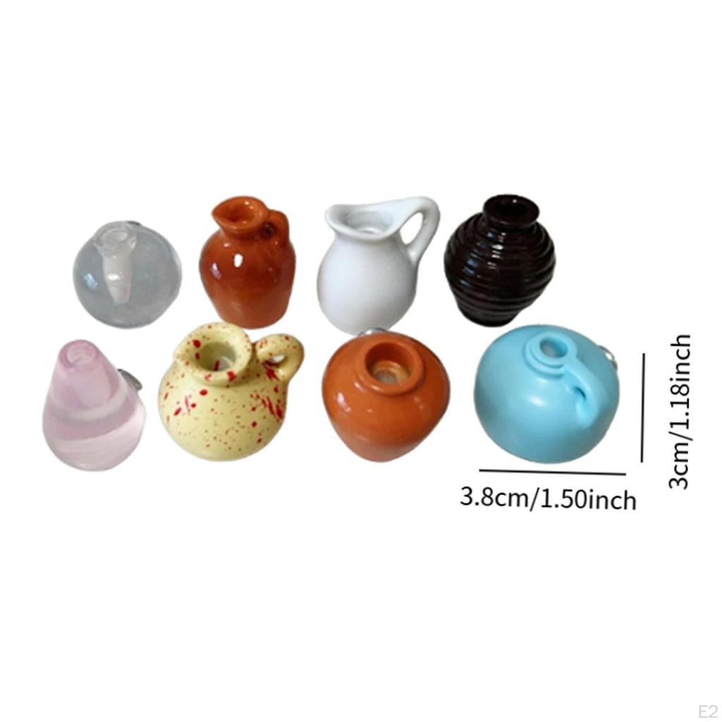 Mini Vasen Aufkleber für Kühlschrankdekoration Harzhandwerk Stilvoll