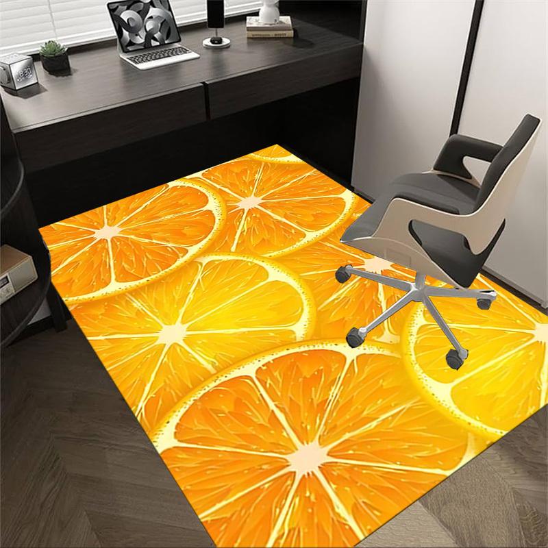 1PC orange slices Extra Large Non Slip Floor carpet, Office, family, bedroom, Studio Large Area Rug Indoor Rugs, Vibrant Colors