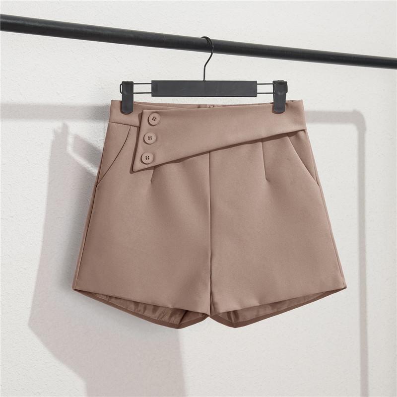 Blue suit shorts women's black summer thin year new loose high waist a word casual wide leg hot pants
