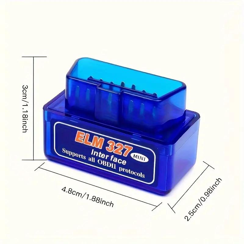 

Диагностический инструмент OBD2 Bluetooth — мгновенное считывание неисправностей автомобиля, беспроводной анализ состояния автомобиля, простота использования и портативность синий