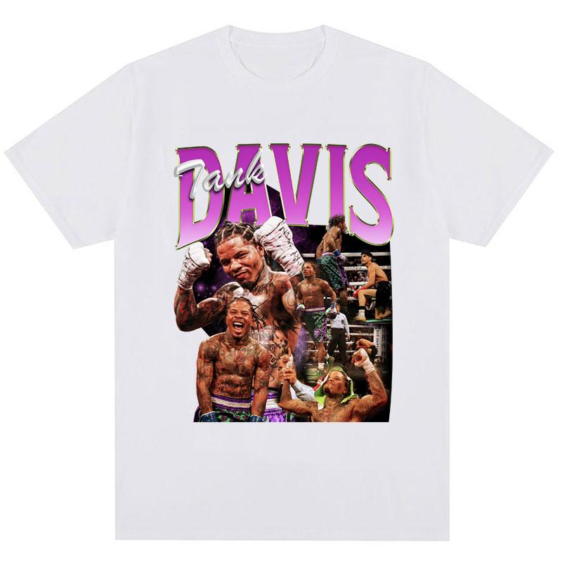 Tank Gervonta Davis Retro Tshirt Harajuku Fashion Sport Boxing Short Sleeve Cozy Cotton Oversized T-Shirts Streetwear Fans Gifts