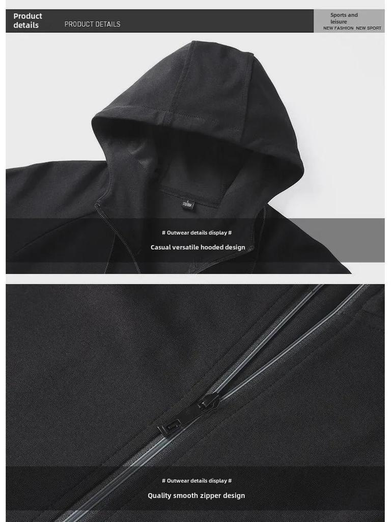 Herren Herbst Baumwoll Sportanzug - Unisex Freizeitjacke für Morgenjoggen und Fitness