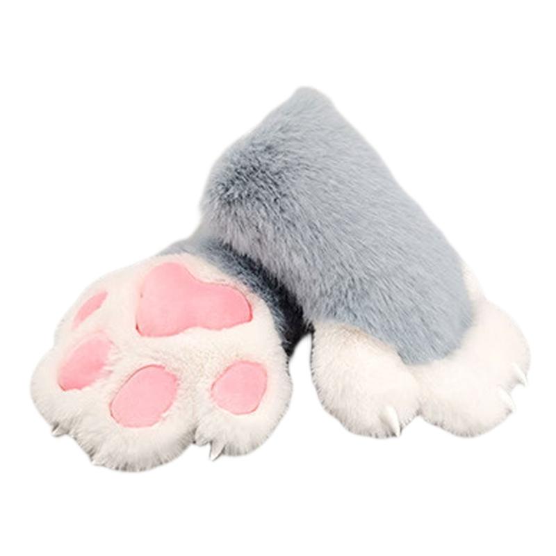 Furry Cats Paws Gloves With Realistic Design And Soft Inner Lining For Cosplay And Daily Wear Anime Event Fursuit Props