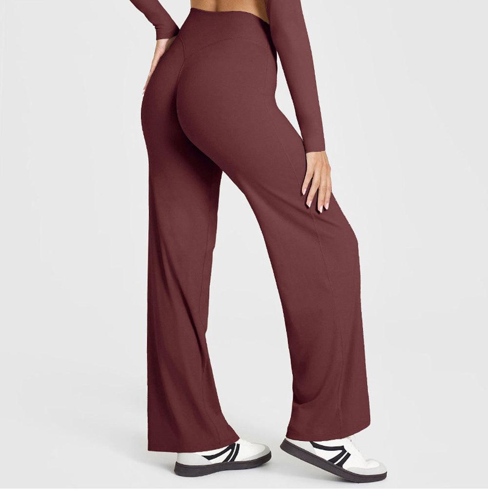 DFYN Women's Straight Leg Yoga Pants - Slimming, Quick-Drying, High-End, No-Show Lines, Elastic Sports Long Pants