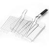 Folding BBQ Rack Portable Barbecue Mesh Mat Easy To Clean Fish Grill Basket  Outdoor
