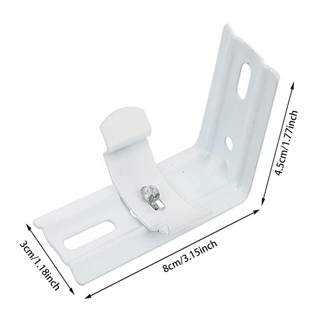 4-Piece Brackets, Heavy-Duty Portable Spare Parts for Window Headrail Mounting, Professional Iron