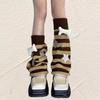 Subculture Hot Girl Y2K Star Leg Warmers - Handmade Slimming JK Knit Wide-Leg Sock Covers