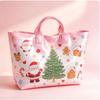Christmas Printed PVC Waterproof Tote Bag Amazon European and American Women Commuter Shopping Handbag