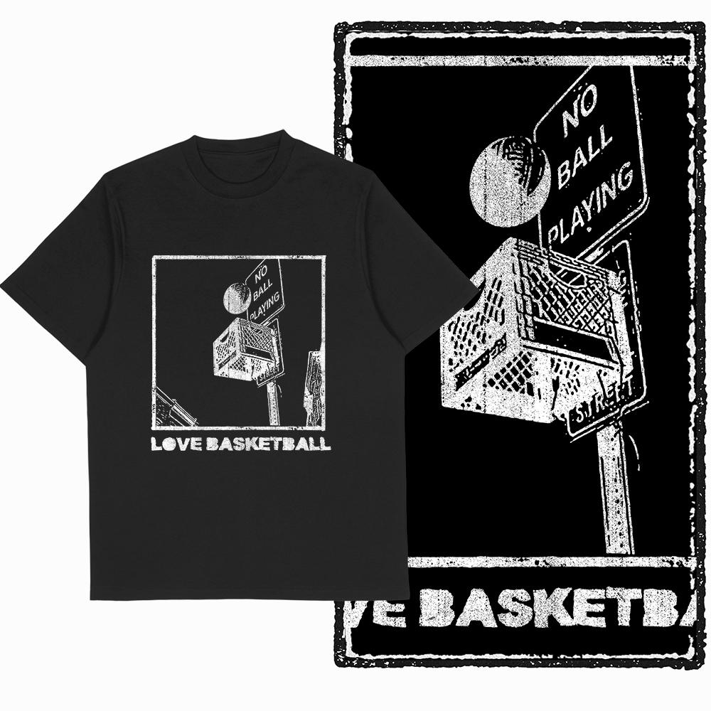 

Coolmind YH Basketball Theme Cotton Exclusive Graphic Men T shirt for men cotton Big Size Cool BLACK men s novelty tee shirt S